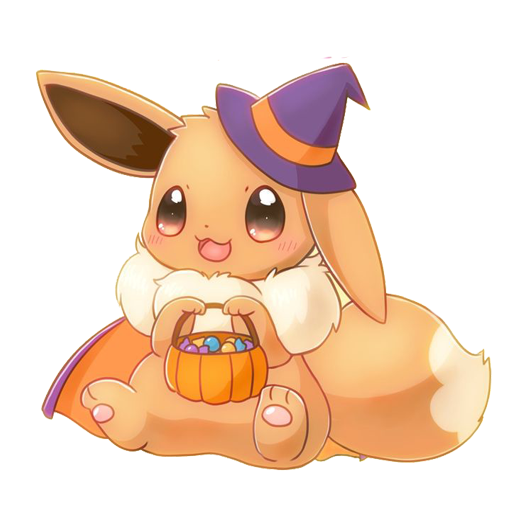 Halloween Eevee Coloring Pages